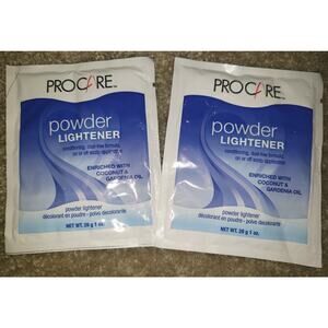Pro care 2 Powder Hair Lightener Packs Brand New Each Pack Is 1 Oz.